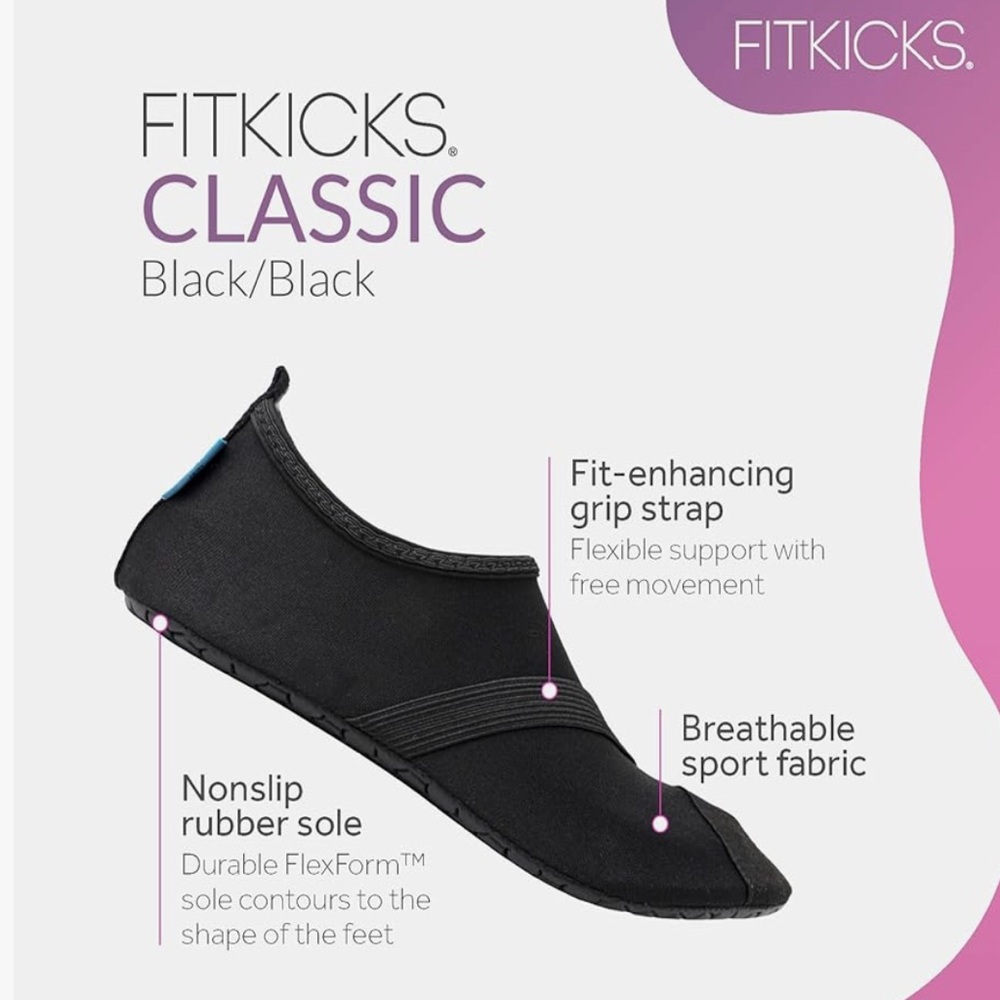 New FITKICKS foldable yoga water minimalist women’s shoes size Large 8.5 9 9.5